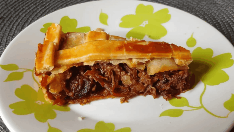 Brazilian Dark Beer Pork Pie with Black Olives