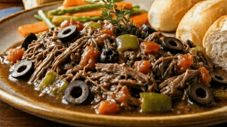 Pork stew in dark beer